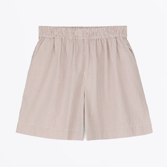 - Edgar Shorts - Warm Beige/White Stripe