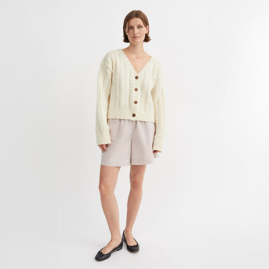 - Edgar Shorts - Warm Beige/White Stripe