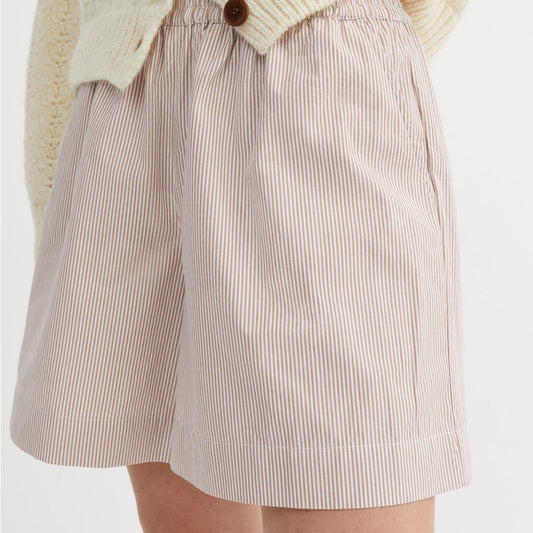 - Edgar Shorts - Warm Beige/White Stripe