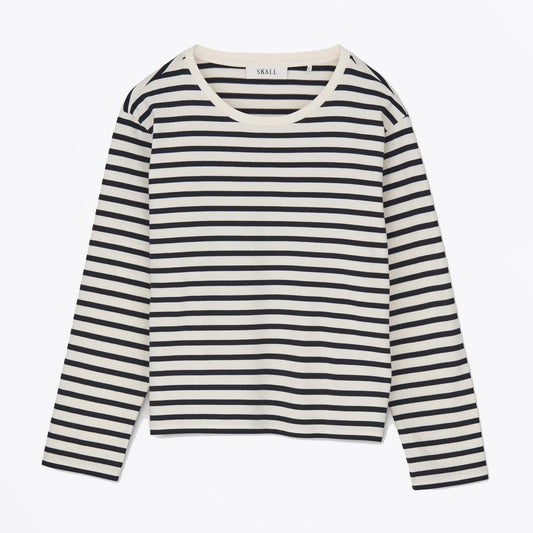 Loui Oversized Blouse - Dark Navy/White Stripe