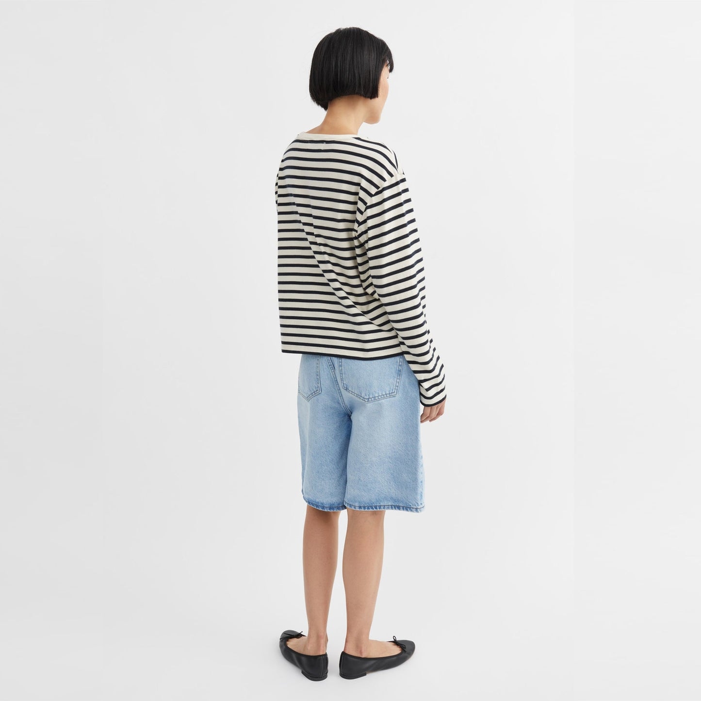 Loui Oversized Blouse - Dark Navy/White Stripe