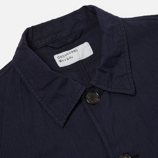 - Baker Jacket Seersucker - Navy