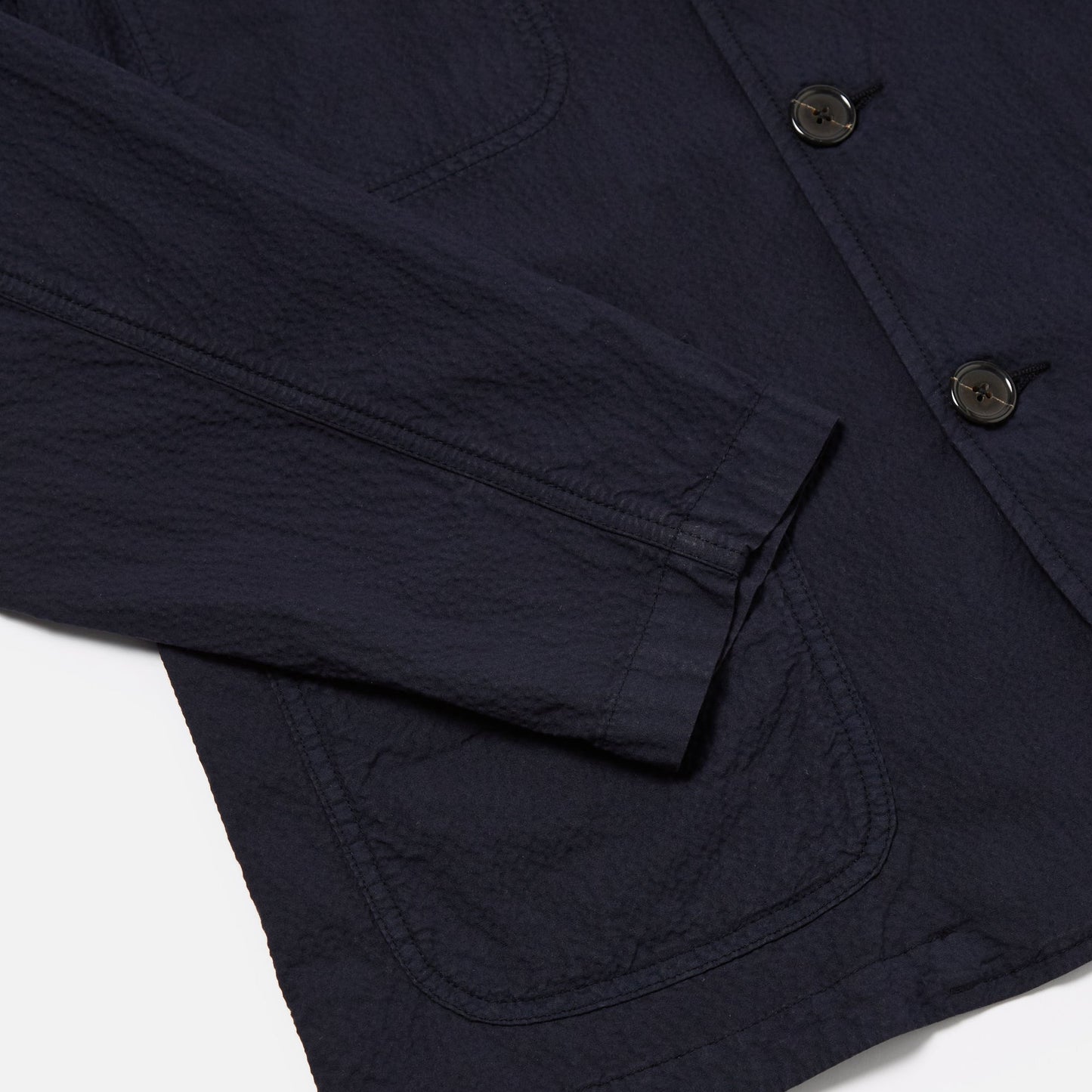 - Baker Jacket Seersucker - Navy