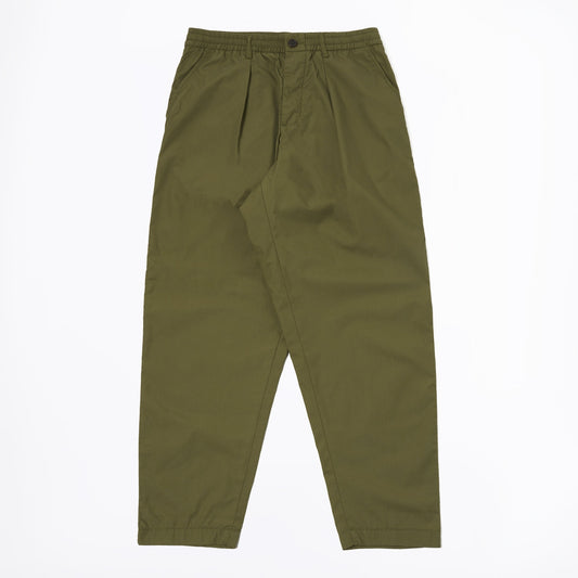 - Pleated Track Pant in Olive Recycled Polytech