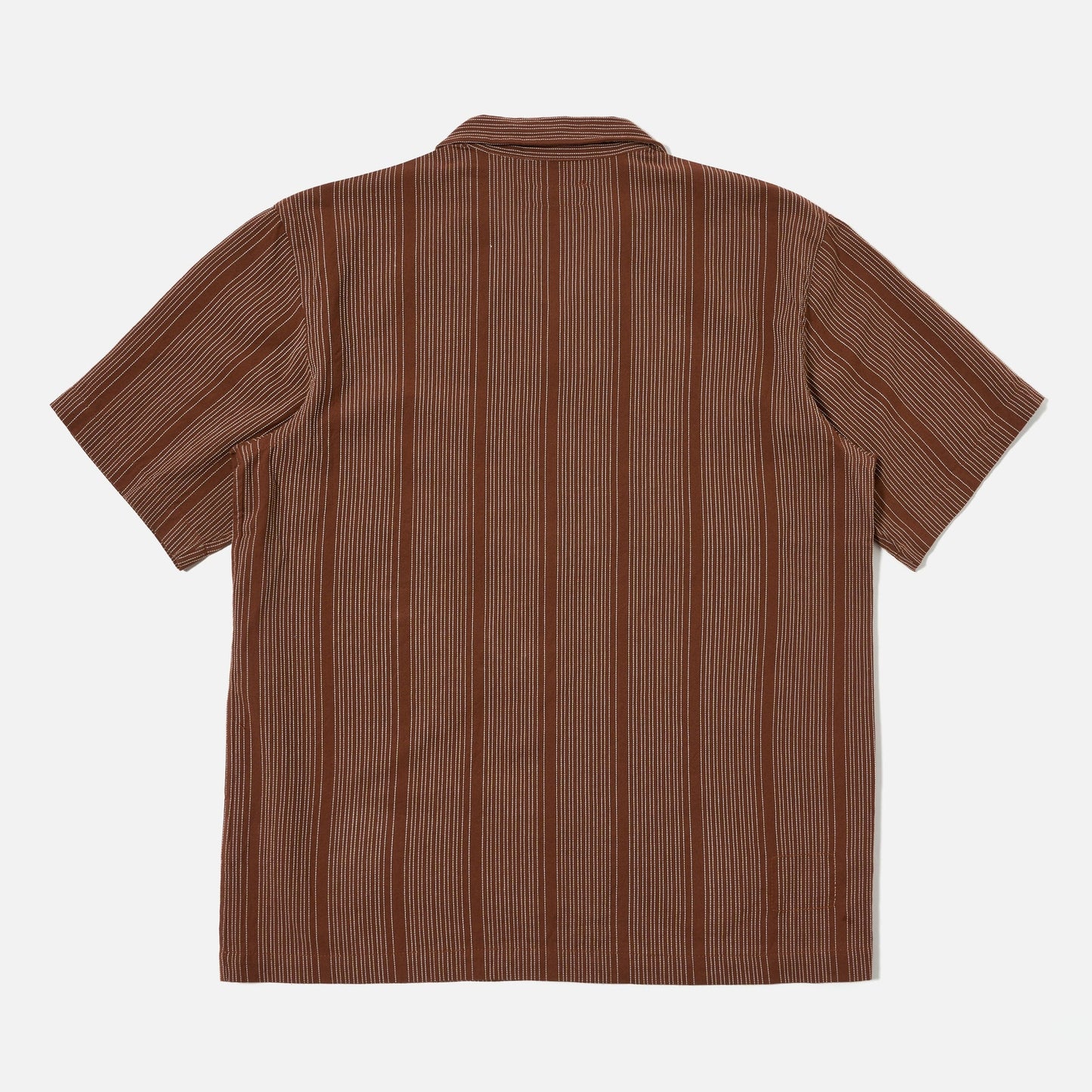 - Sal Road Shirt in Brown Kantha Stripe