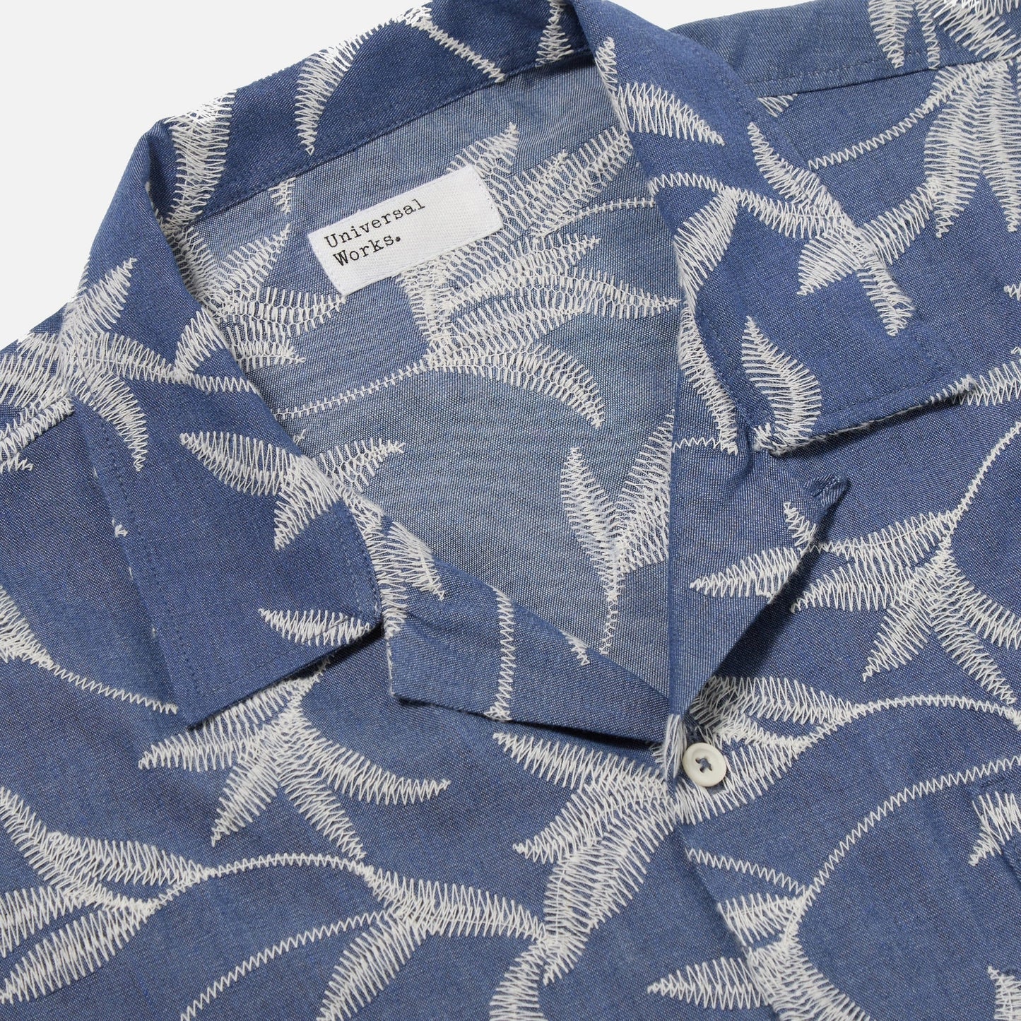 - Road Shirt in Indigo Summer Jungle Cotton