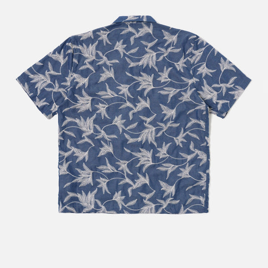 - Road Shirt in Indigo Summer Jungle Cotton