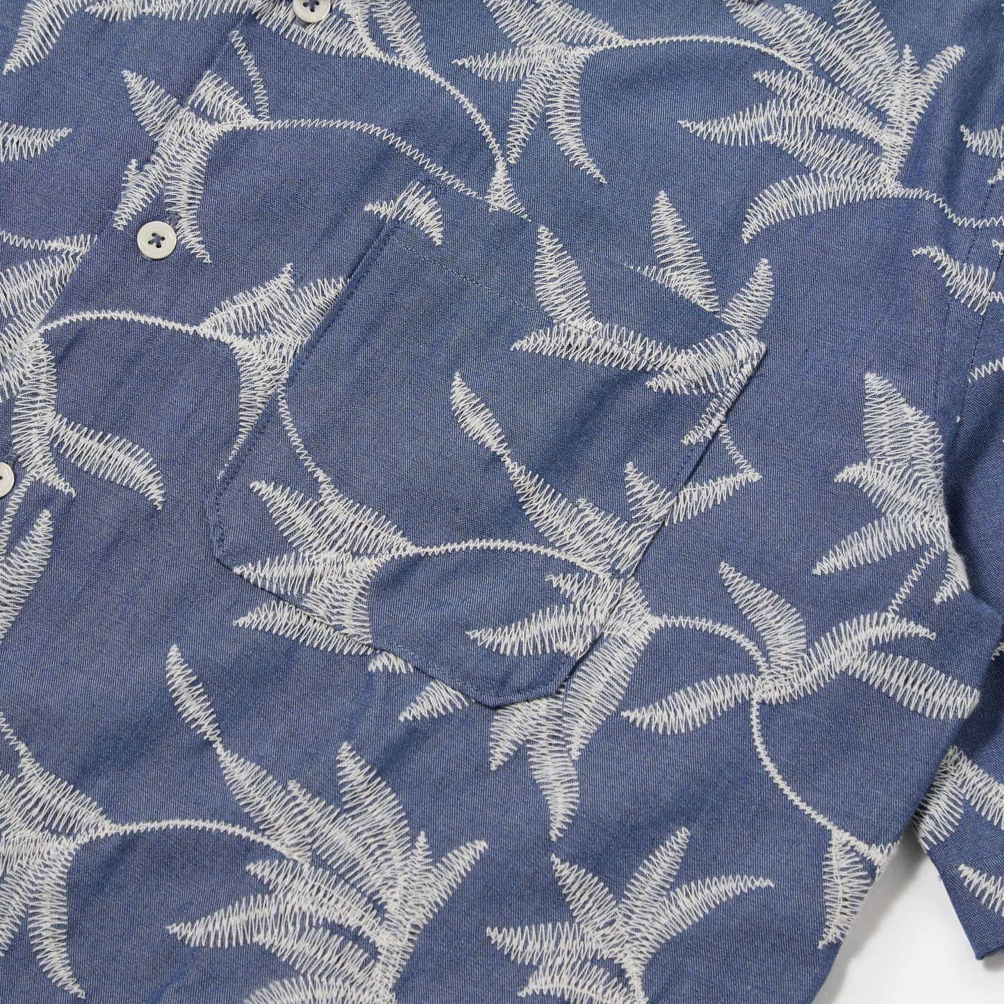 - Road Shirt in Indigo Summer Jungle Cotton