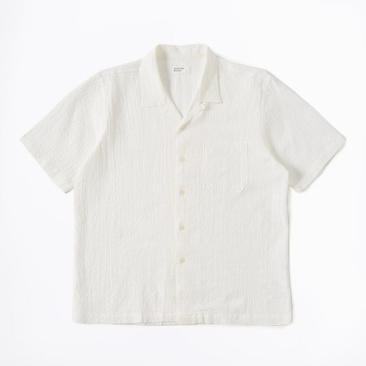 - Road Shirt in White Seersucker