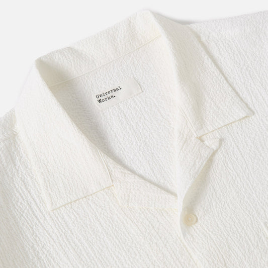 - Road Shirt in White Seersucker