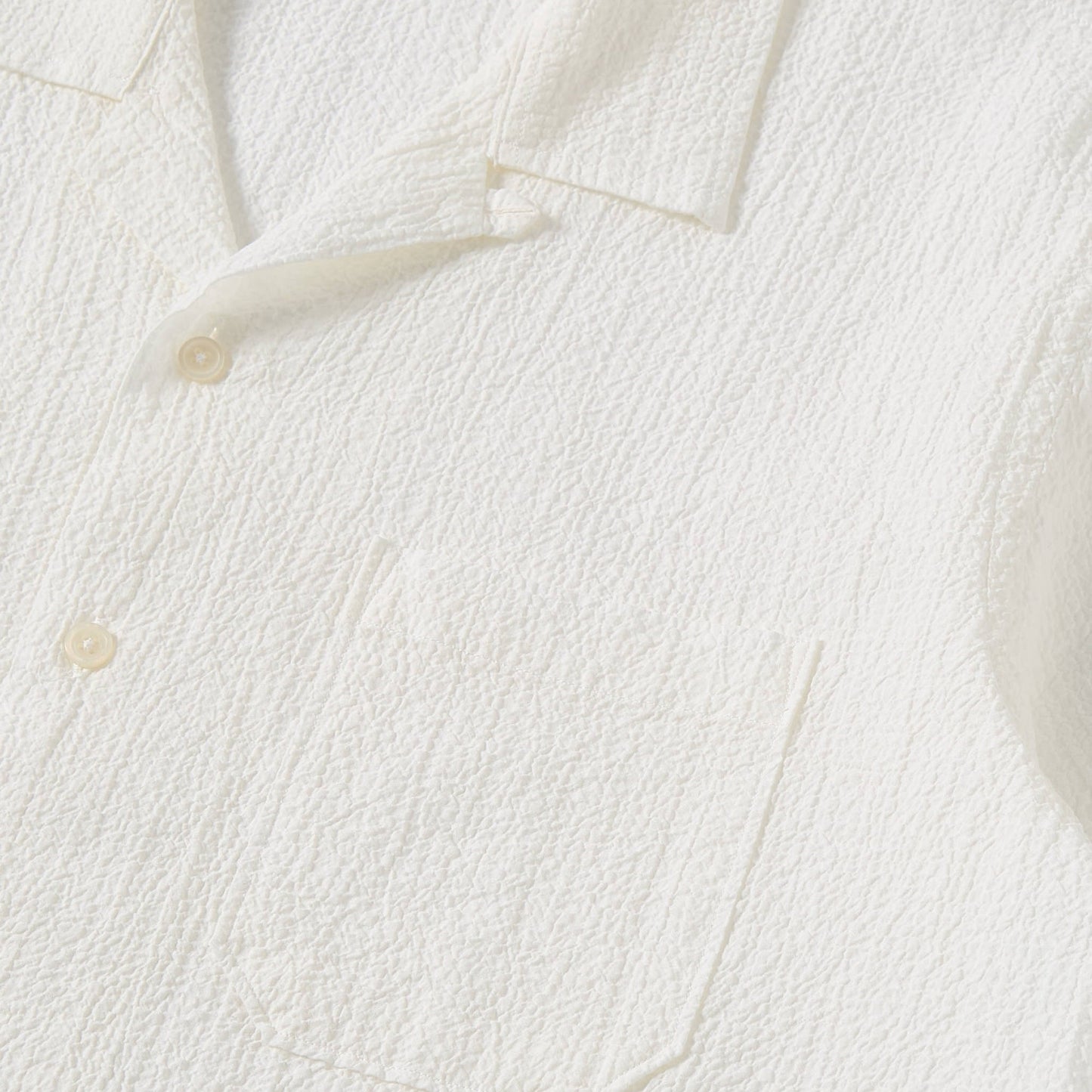 - Road Shirt in White Seersucker