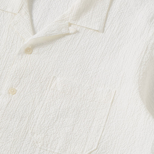 - Road Shirt in White Seersucker