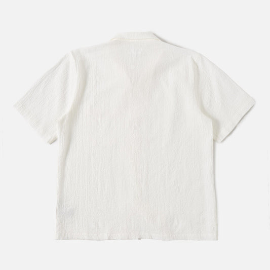 - Road Shirt in White Seersucker