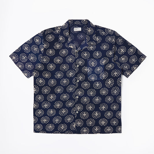 - Road Shirt In Navy Magic Circle Print