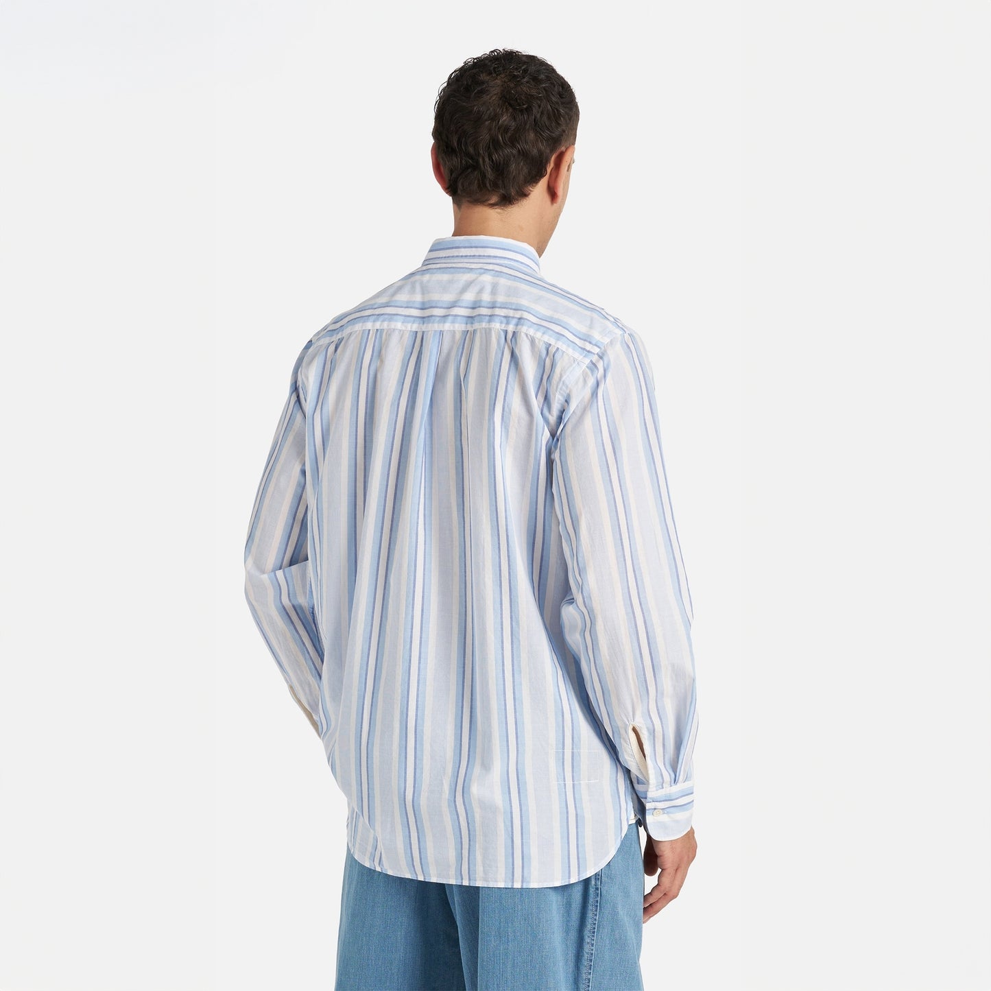 - Lazy Day Shirt in White/Blue Pop Stripe Two