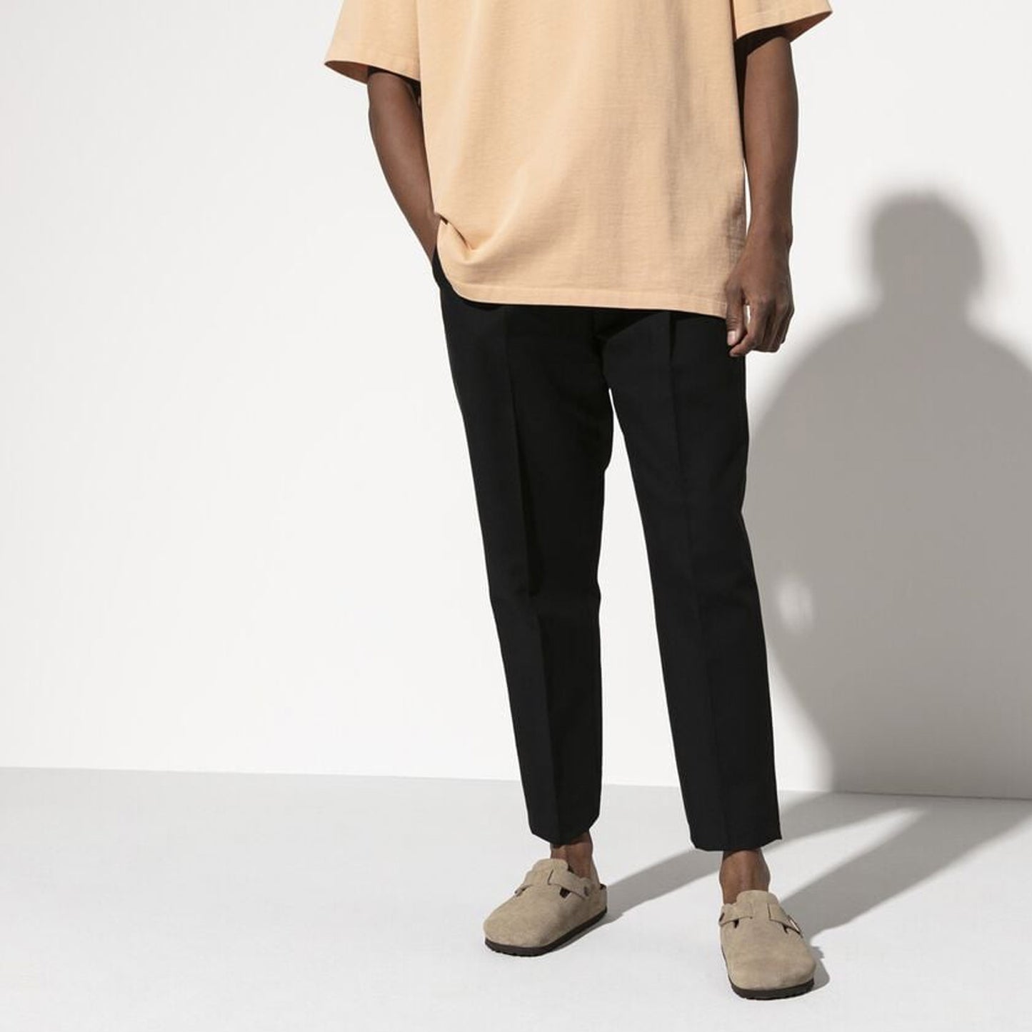 - Boston Soft Footbed Suede Leather Sandals - Taupe