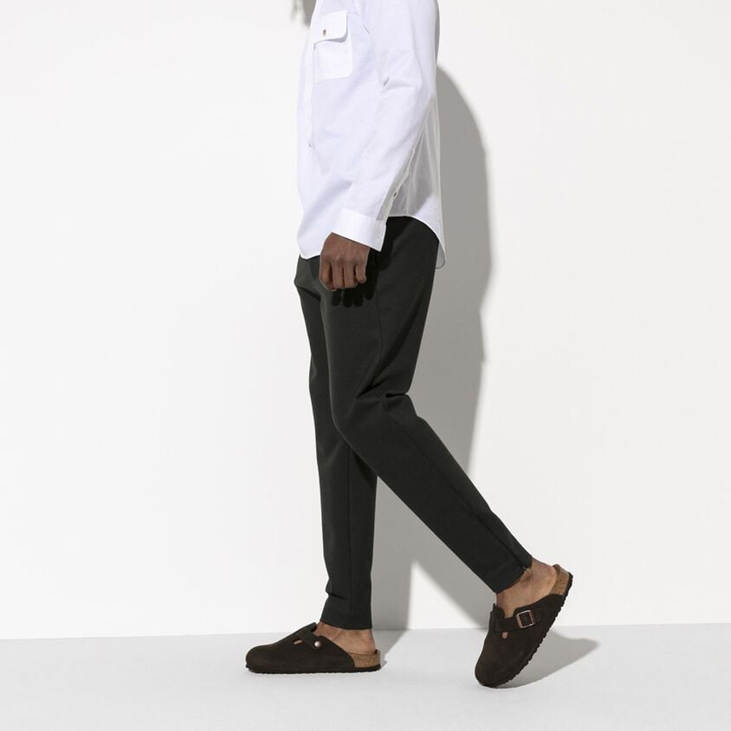 - Boston Soft Footbed Suede Leather Sandals - Mocca