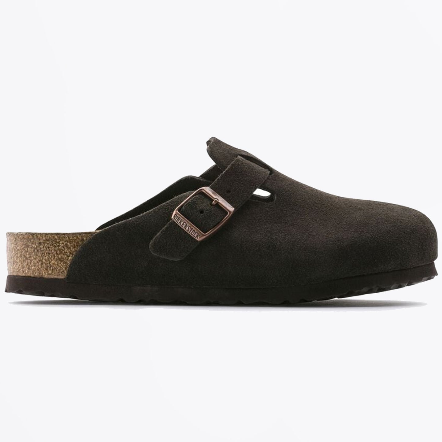 - Boston Soft Footbed Suede Leather Sandals - Mocca