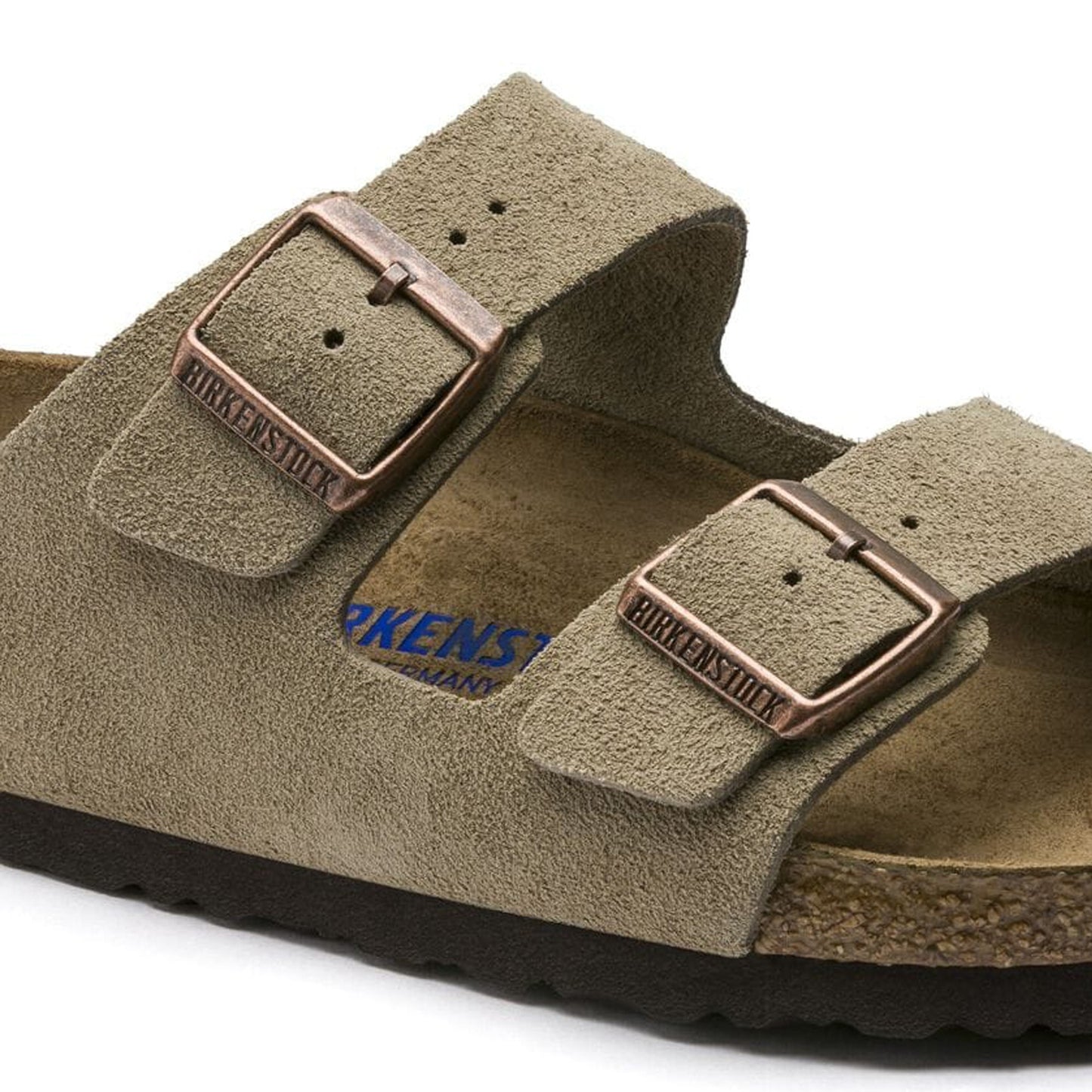 - Arizona Soft Footbed Suede Leather Sandals - Taupe