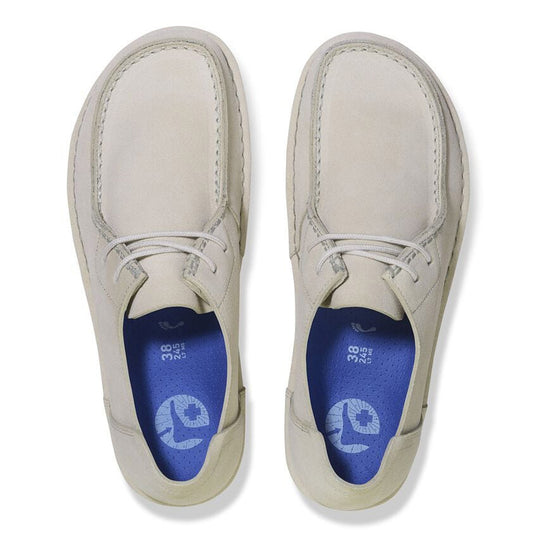 - Utti Lace Suede Leather Moccasins - Antique White