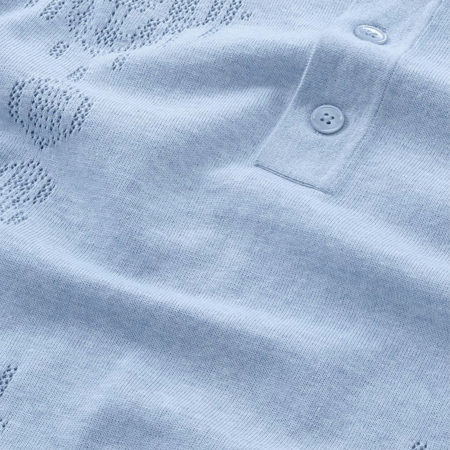 - Thor Textured Polo - Cerulean