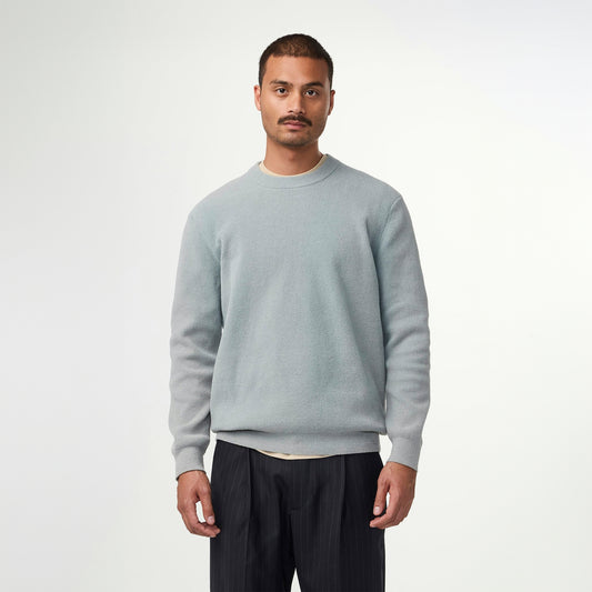 - Danny Lightweight Sweater - Steely Blue