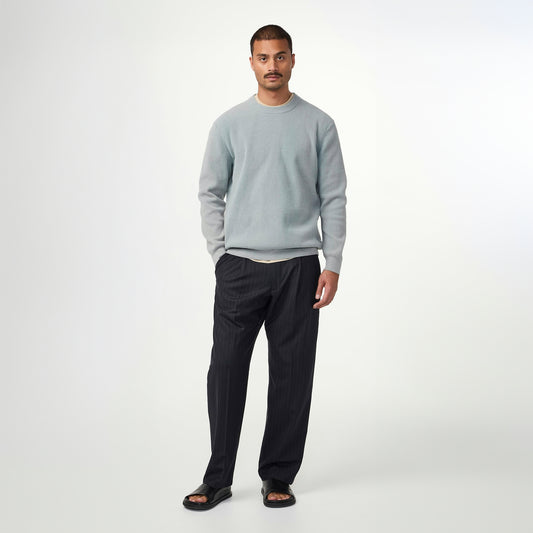 - Danny Lightweight Sweater - Steely Blue