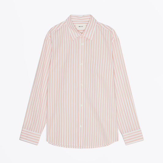 - Freddy Lightweight Shirt - Terracotta Stripe