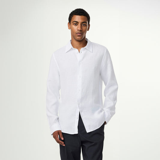 - Enzo Linen Shirt - White