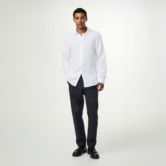 - Enzo Linen Shirt - White