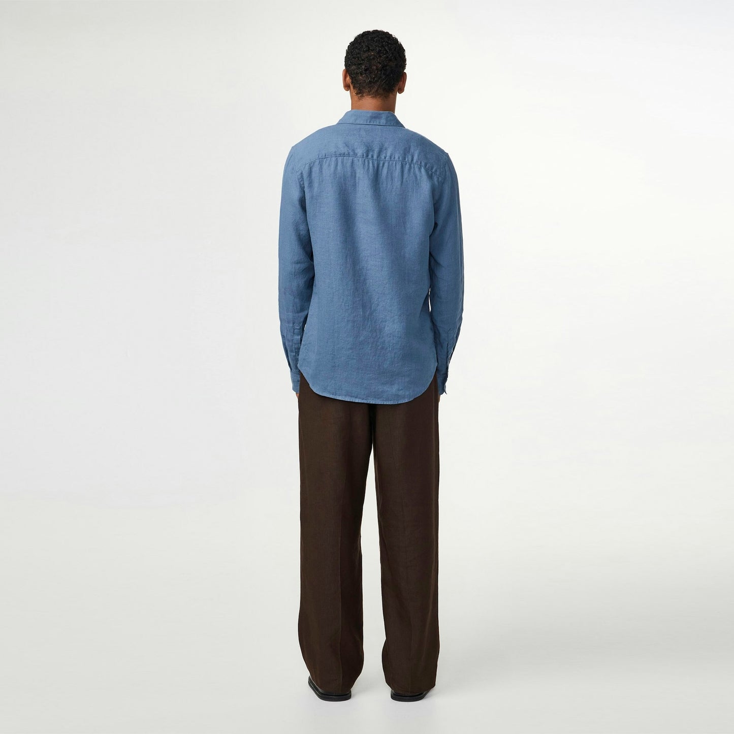 - Enzo Linen Shirt - Bering Sea