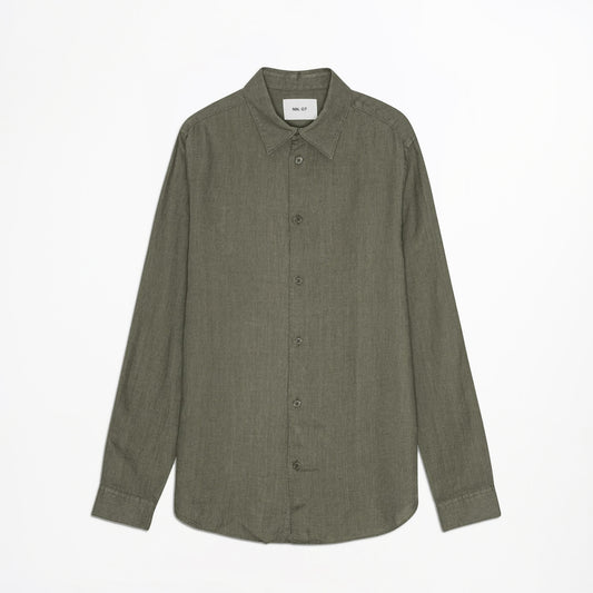 - Enzo Linen Shirt - Capers