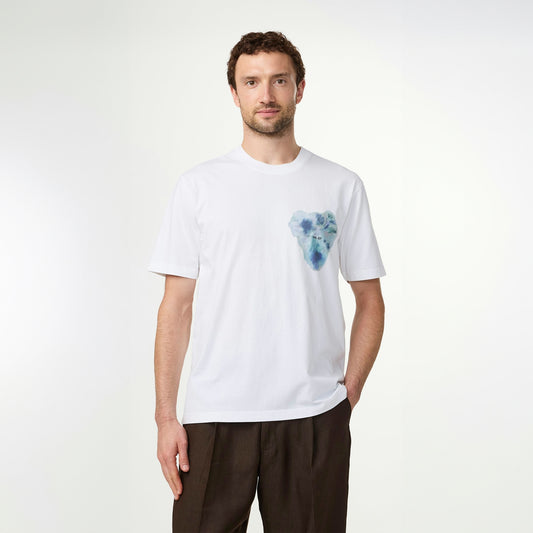 - Adam Pina Cotton T-Shirt - Blue Print