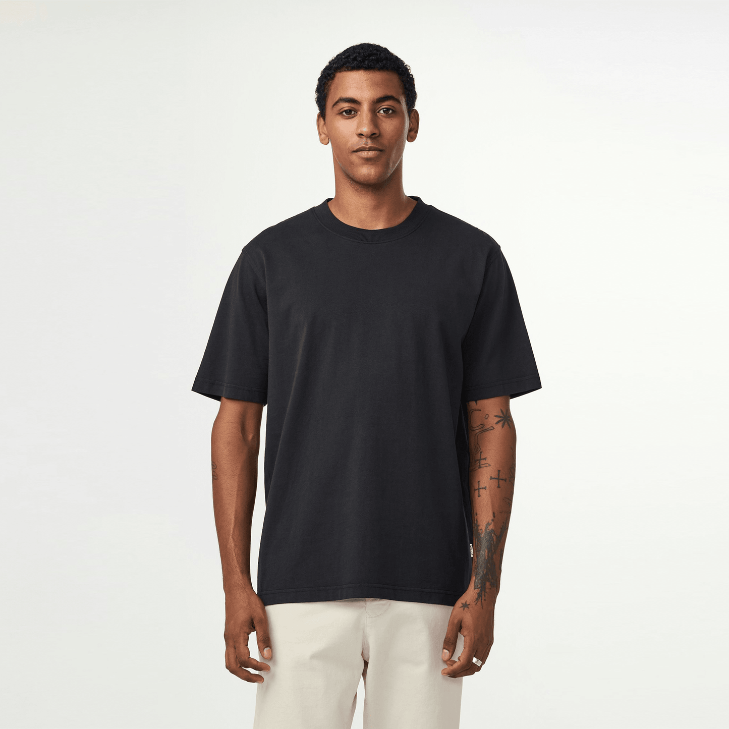 - Adam Casual Pima Cotton Tee - Black