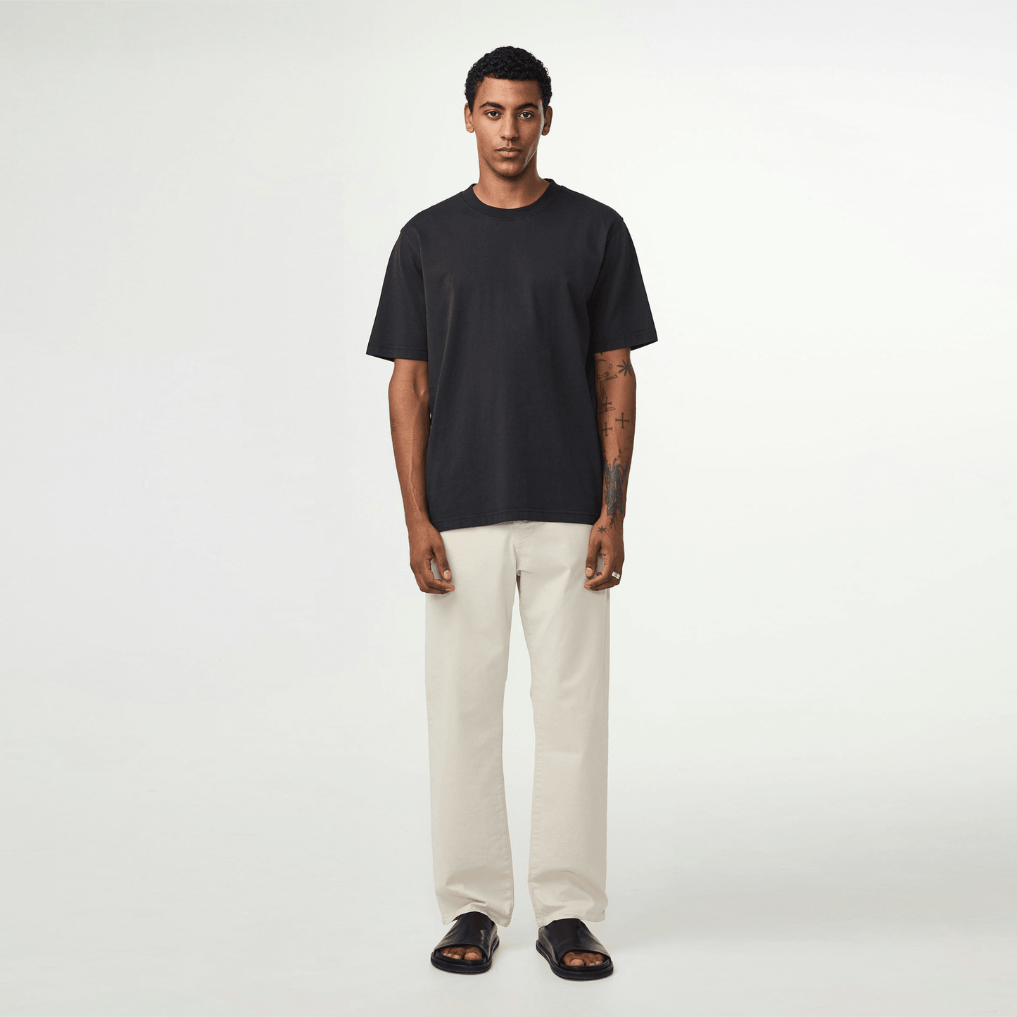 - Adam Casual Pima Cotton Tee - Black