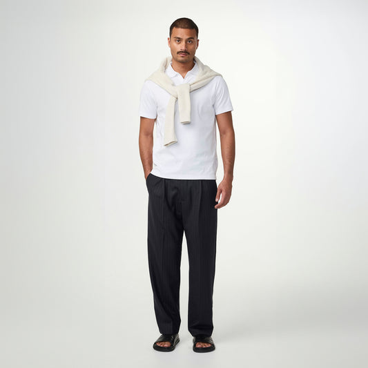 - Paul Open Collar Polo - White