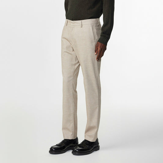 - Theo Melange Slim Fit Chino - Cement