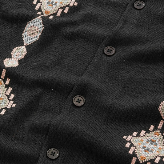 - Henry Embroidered Shirt - Black