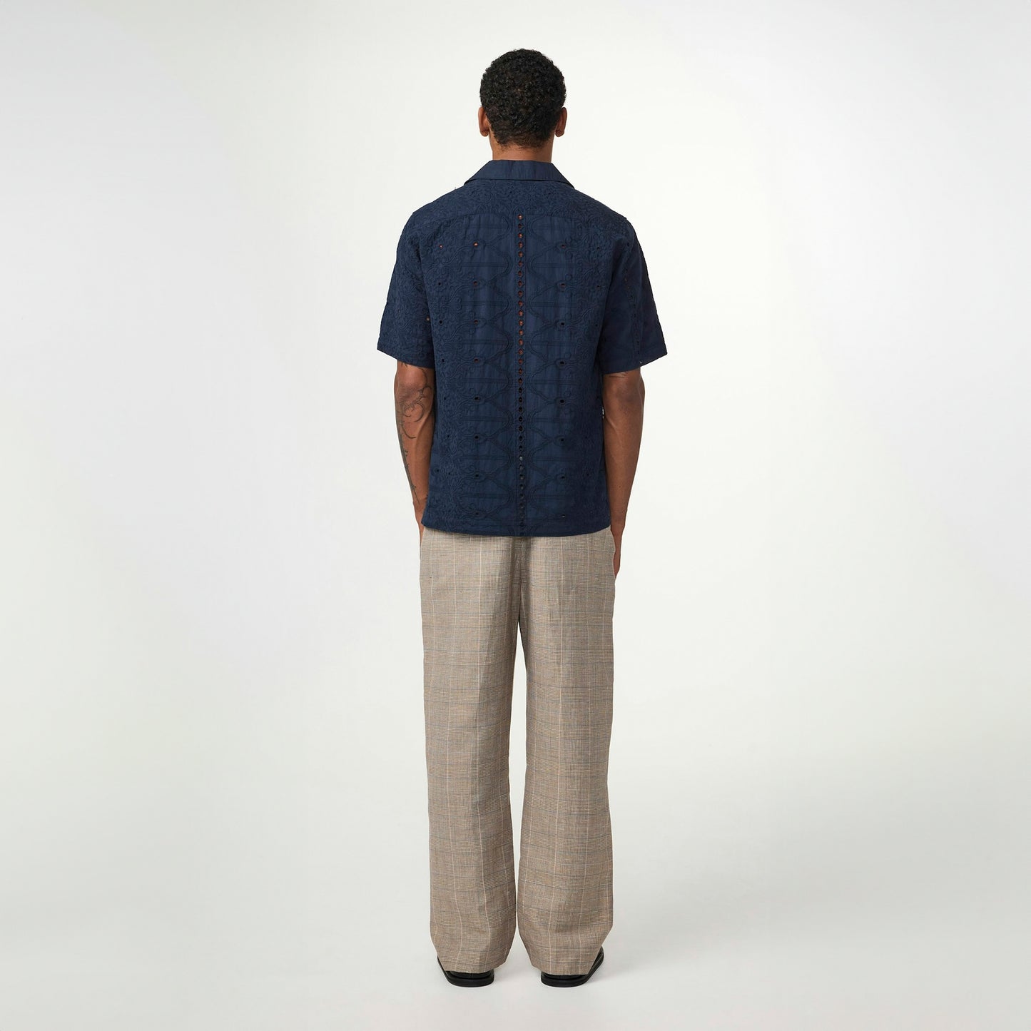 - Julio Embroidery Shirt - Navy Blue