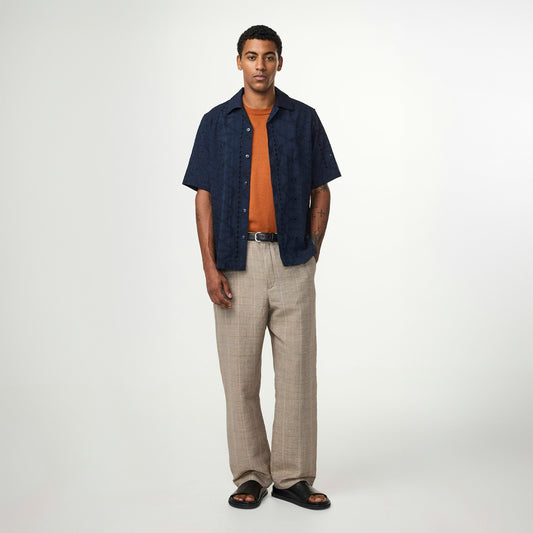 - Julio Embroidery Shirt - Navy Blue