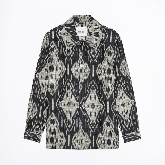 - Blaze Jacquard Overshirt - Bering Sea