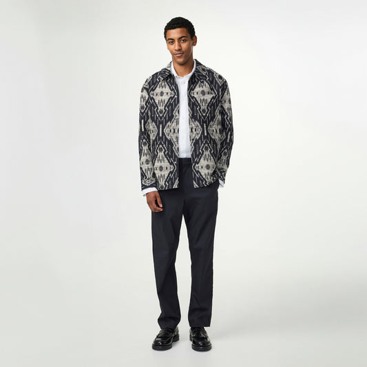 - Blaze Jacquard Overshirt - Bering Sea