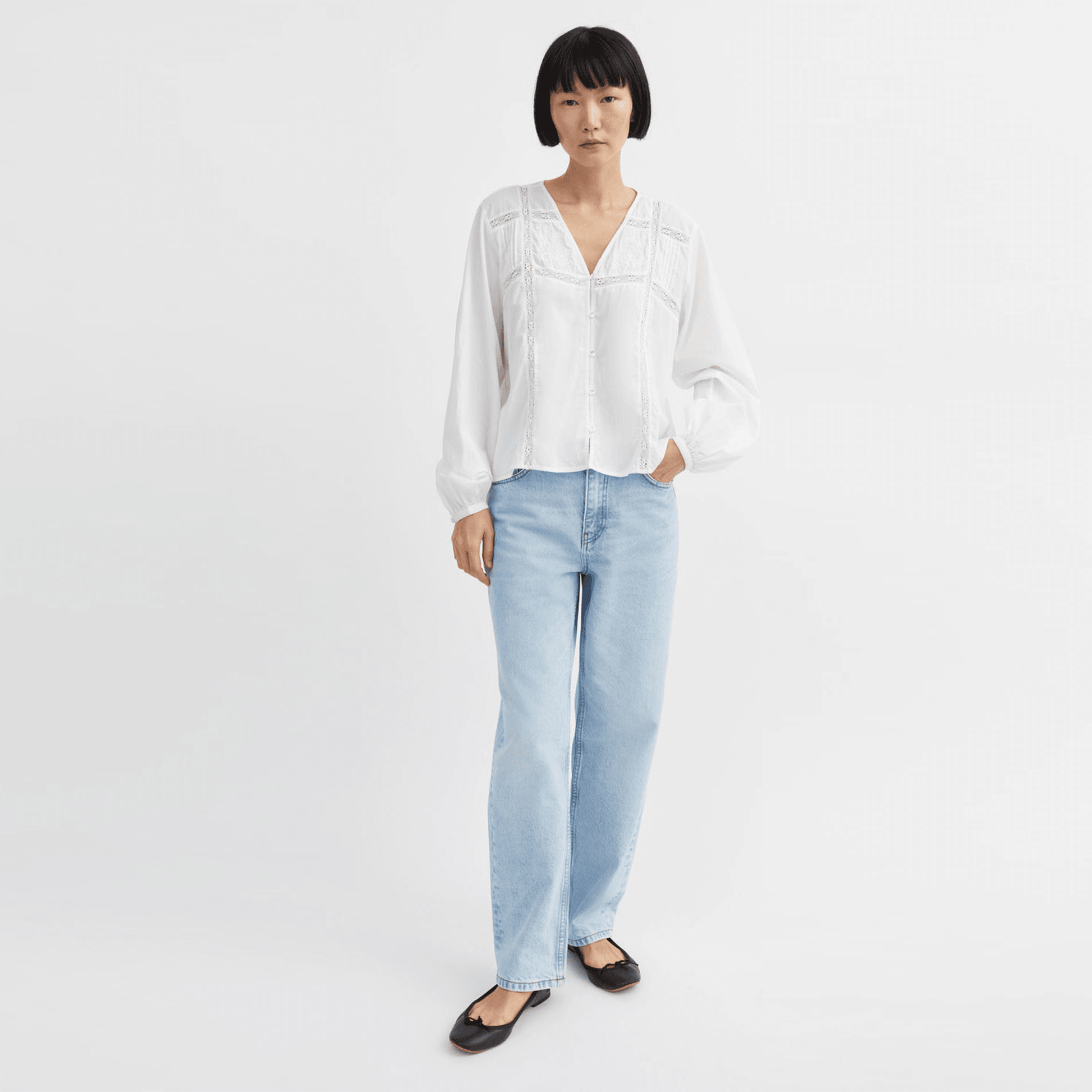 Skall Magnolia Blouse - Optic White