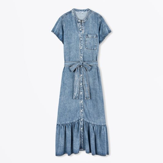 - Kahlo Dress - Mid Blue