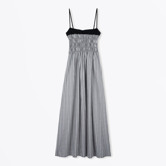 - Primrose Dress - Ivory Jet Gingham