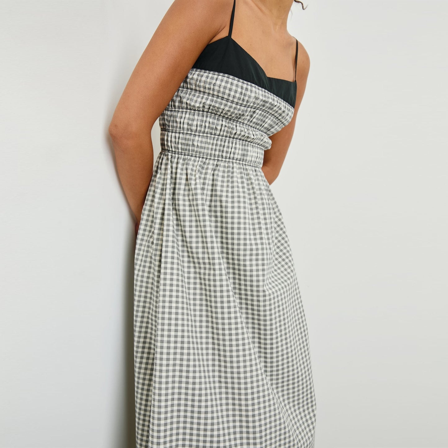 - Primrose Dress - Ivory Jet Gingham