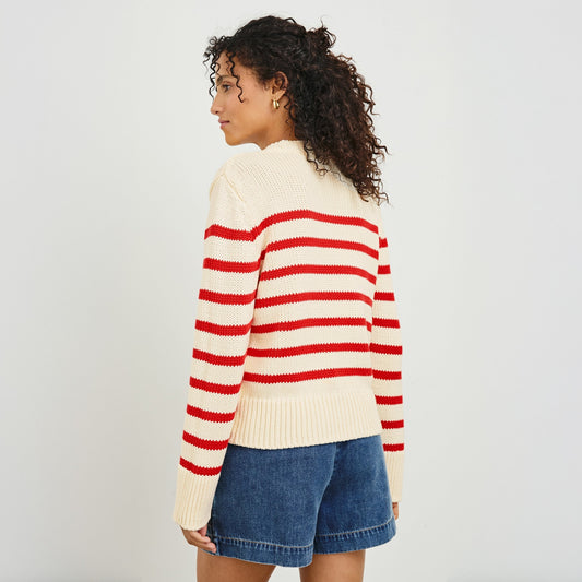 - Alise Sweater - Cherry Stripe