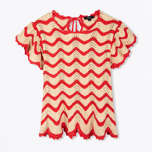 - Coen Top - Cherry Oat Stripe