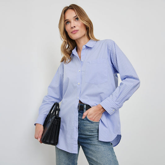 - Elsa Shirt - Oxford White Stripe