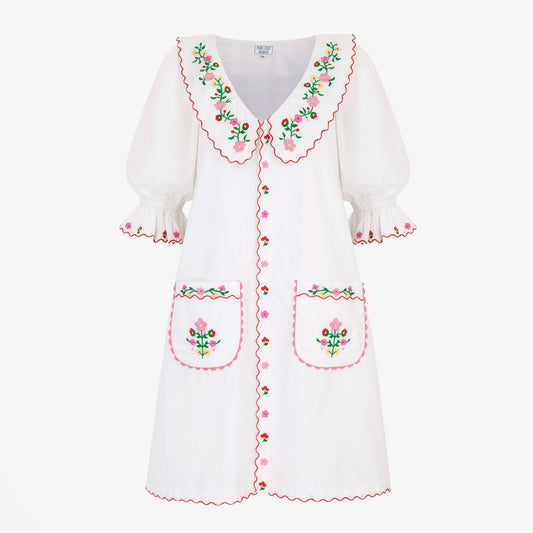 - Ava Mini Dress - Folk Embroidery